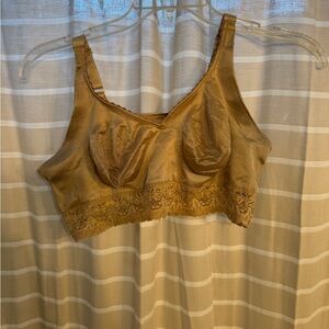 Ruby Ribbon Lace demiette Tan Bralette